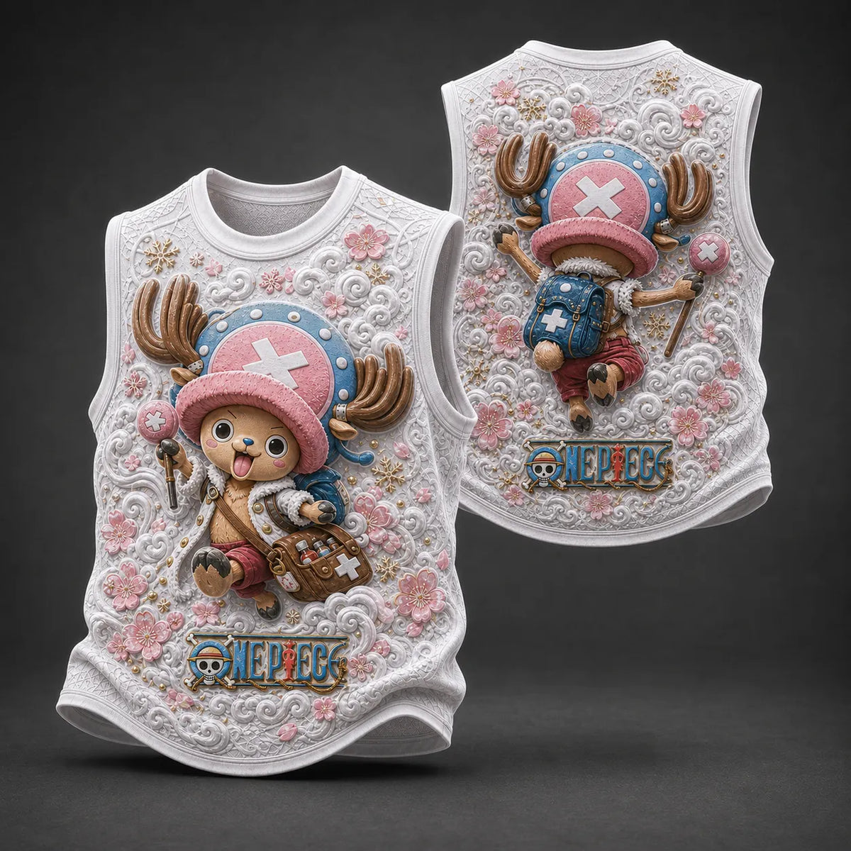 One Piece Pirate Crew Graphic Crew-Neck Tank Top