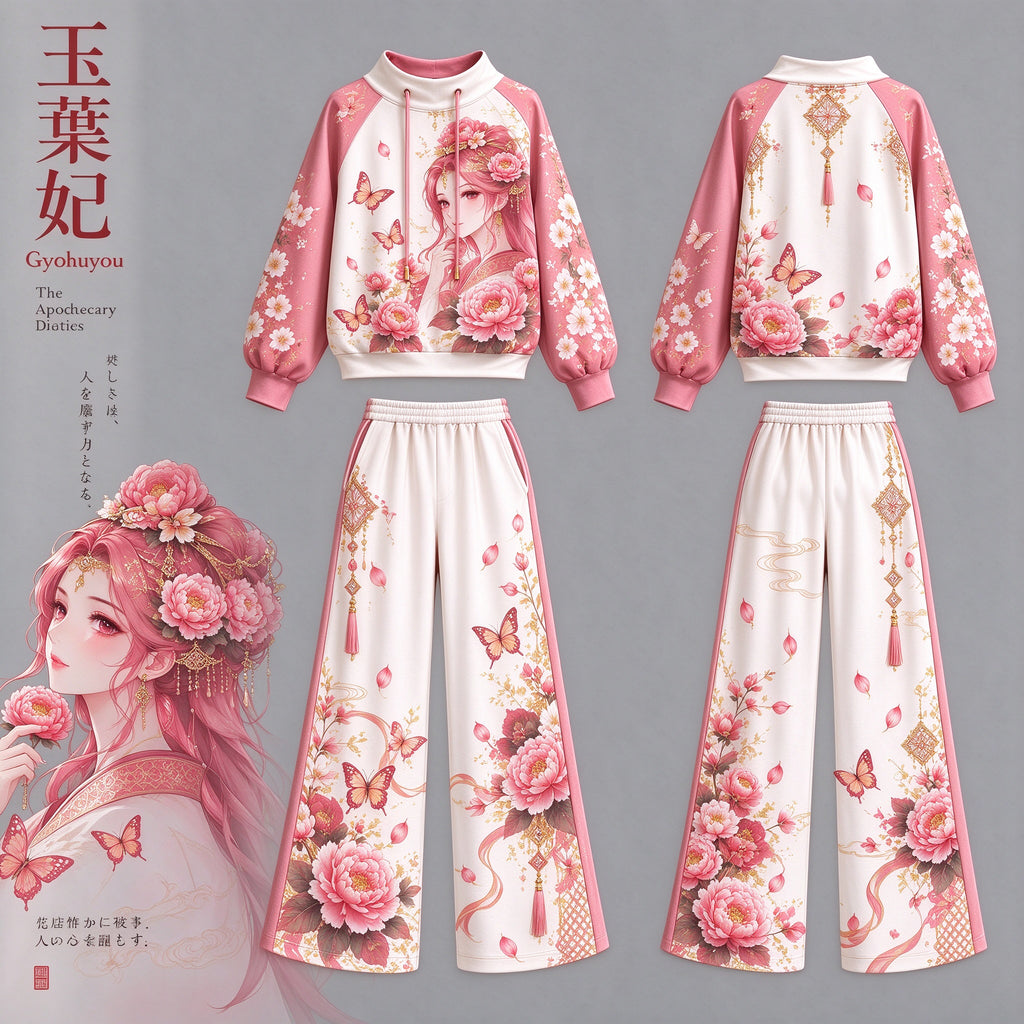 The Apothecary Diaries Gyokuyou vintage hoodie and shorts set