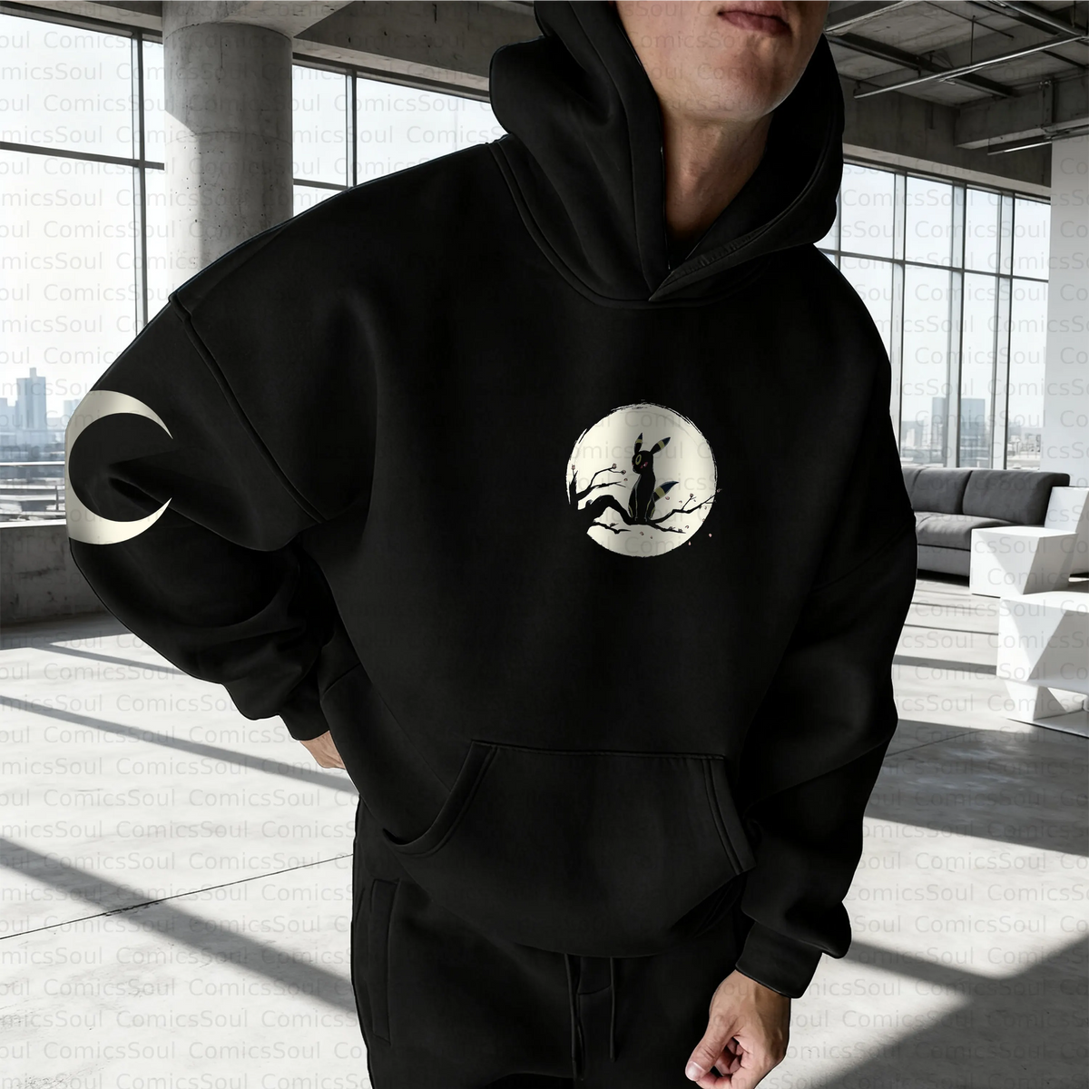 PKM-Unisex Anime Inspired Vintage Plush Hoodie