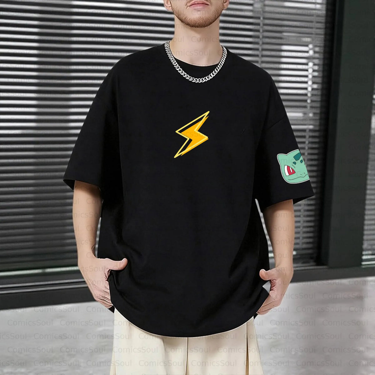 PKM-Unisex Anime Inspired Vintage T-Shirt
