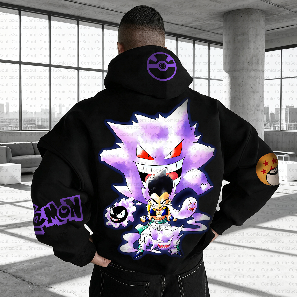 PKM-Unisex Anime Inspired Vintage Plush Hoodie