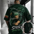 One Piece Unisex Short-Sleeve Corduroy T-Shirt With Anime Print