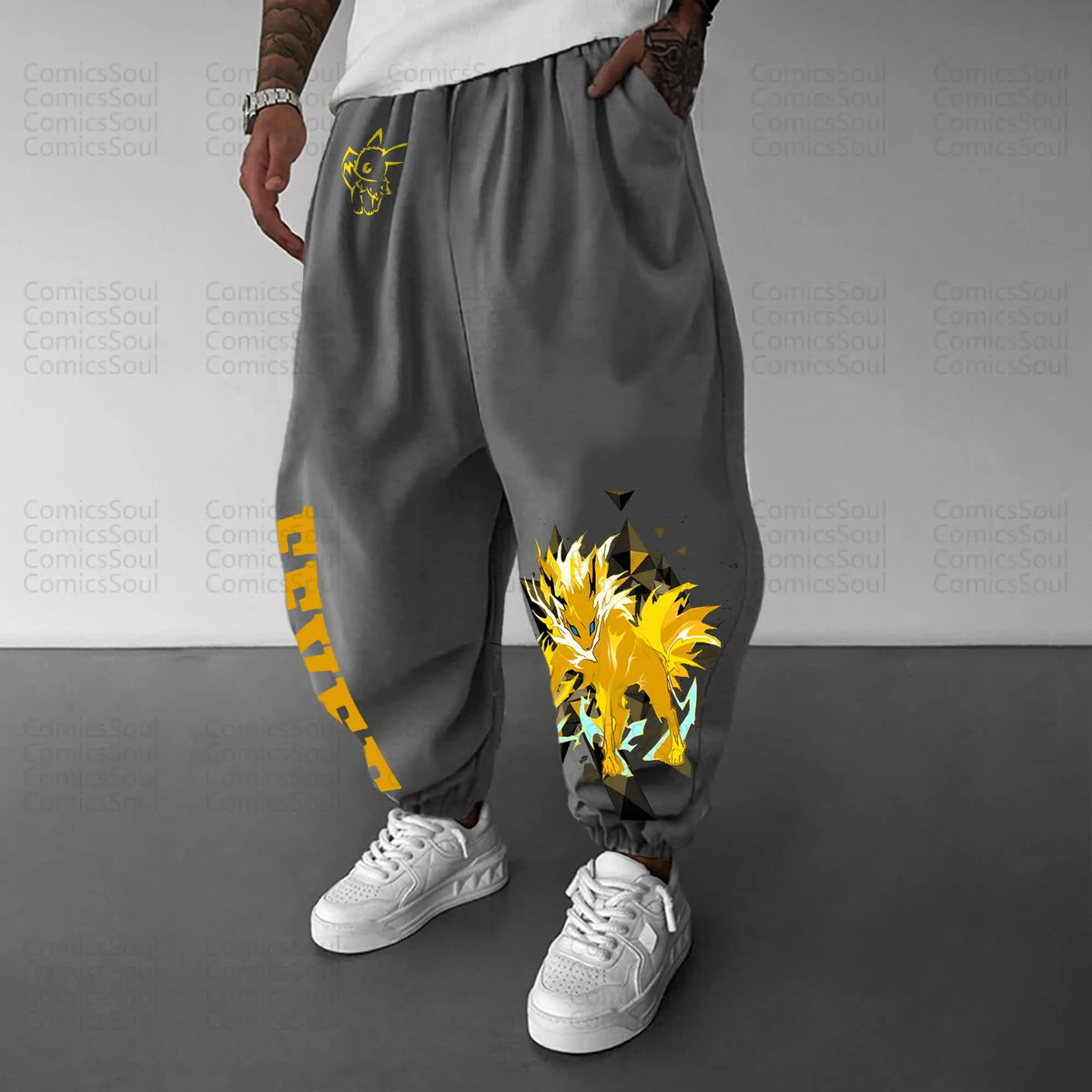 PKM-Unisex Anime Inspired Vintage Pants