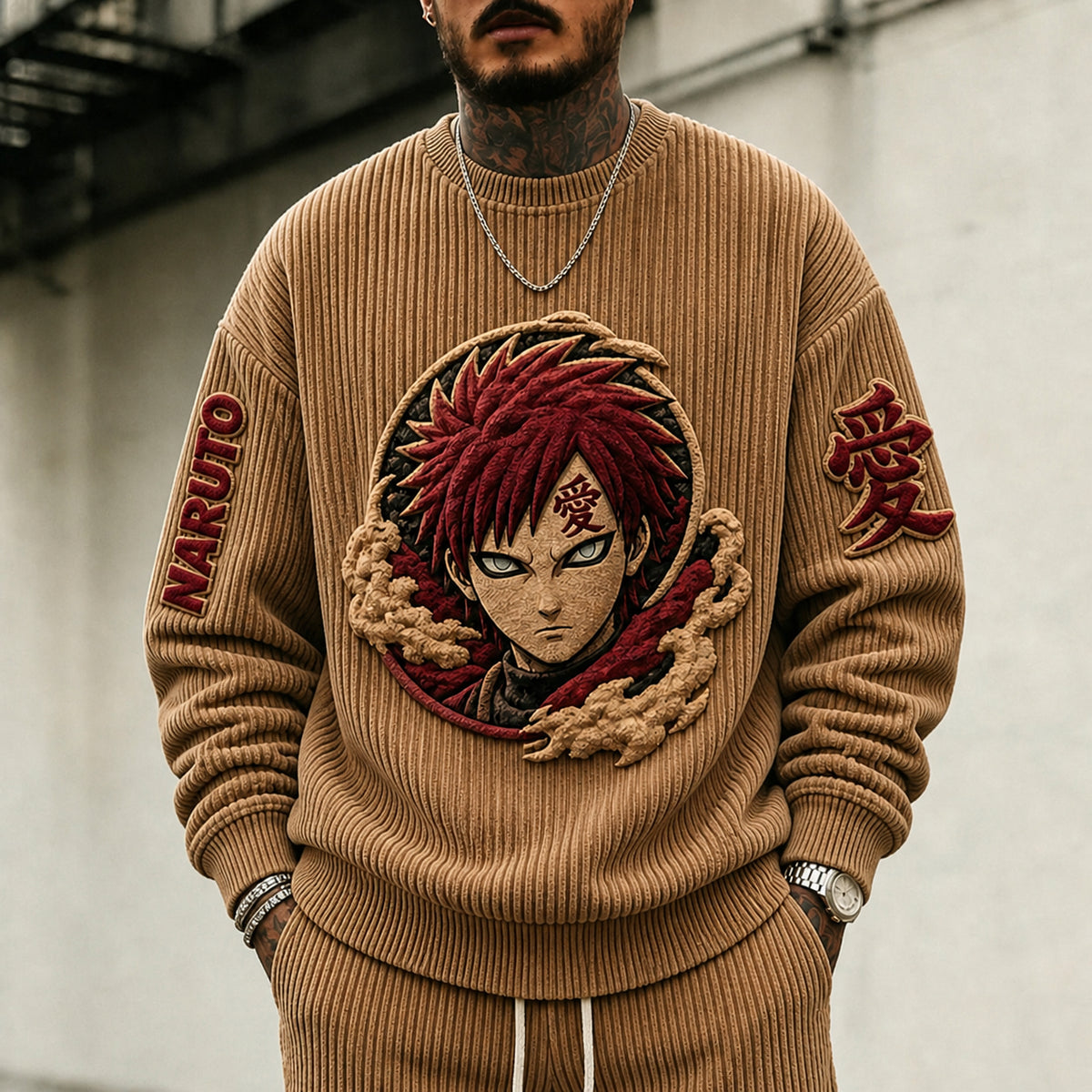 NINDO Unisex Anime-print Crewneck Sweatshirt