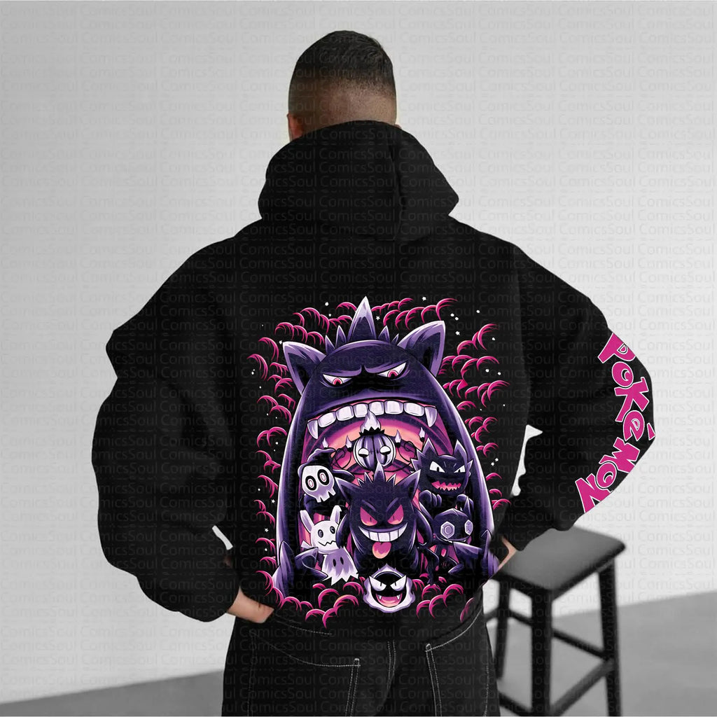 PKM-Unisex Anime Graphic Streetwear Vintage Hoodie