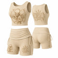 NINDO Women's Anime-Print Tank Top And Shorts Sports Set