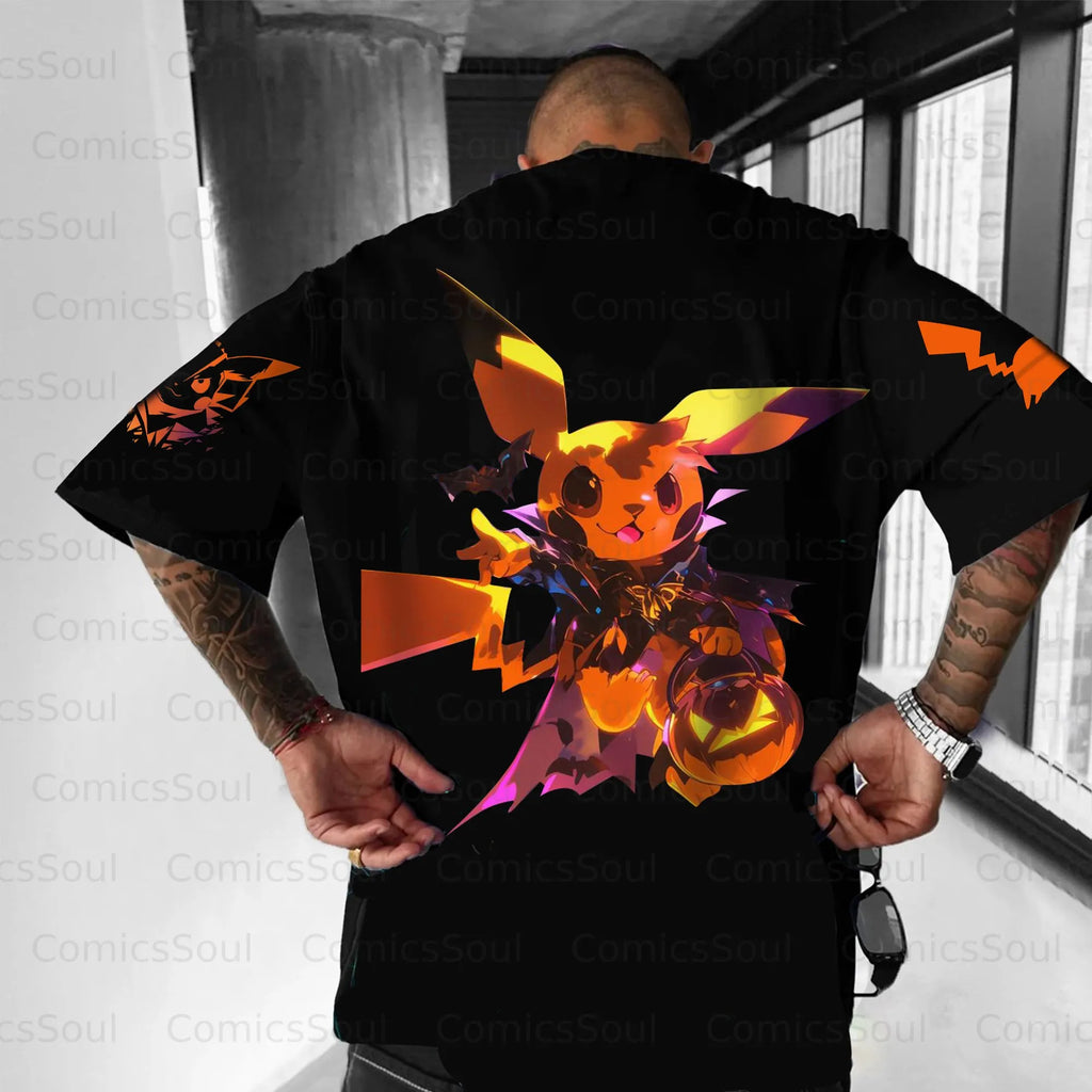 PKM-Unisex Anime Halloween Inspired Vintage T-Shirt