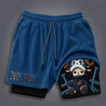 One Piece Unisex Double-layer Shorts With Anime Print
