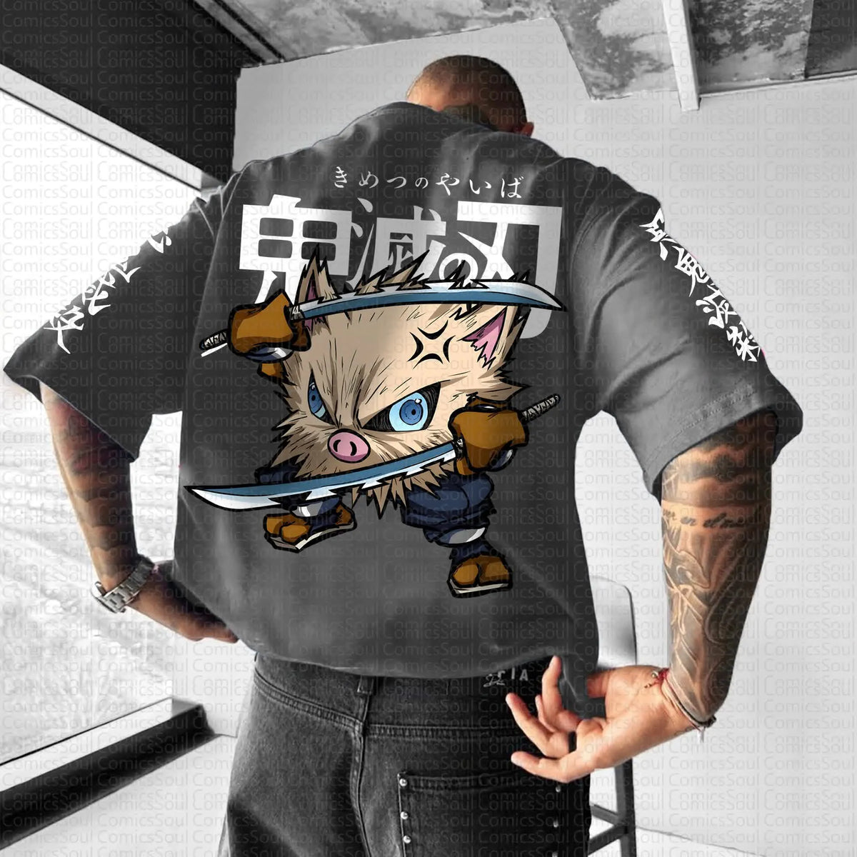 PKM-Unisex Anime Inspired Vintage T-Shirt