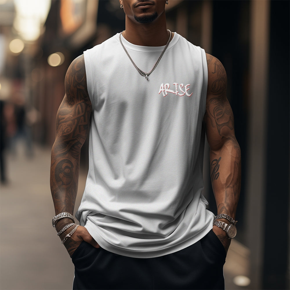 SL-Oversized Anime Print Gym Tank Top