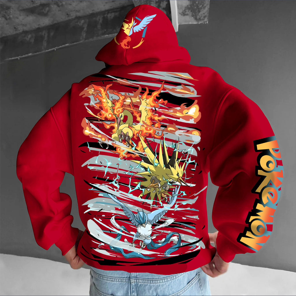 PKM-Unisex Anime Graphic Streetwear Vintage Hoodie