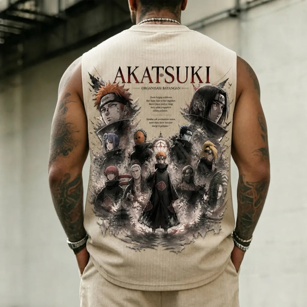NINDO Unisex Anime-Style Retro Corduroy Tank Top