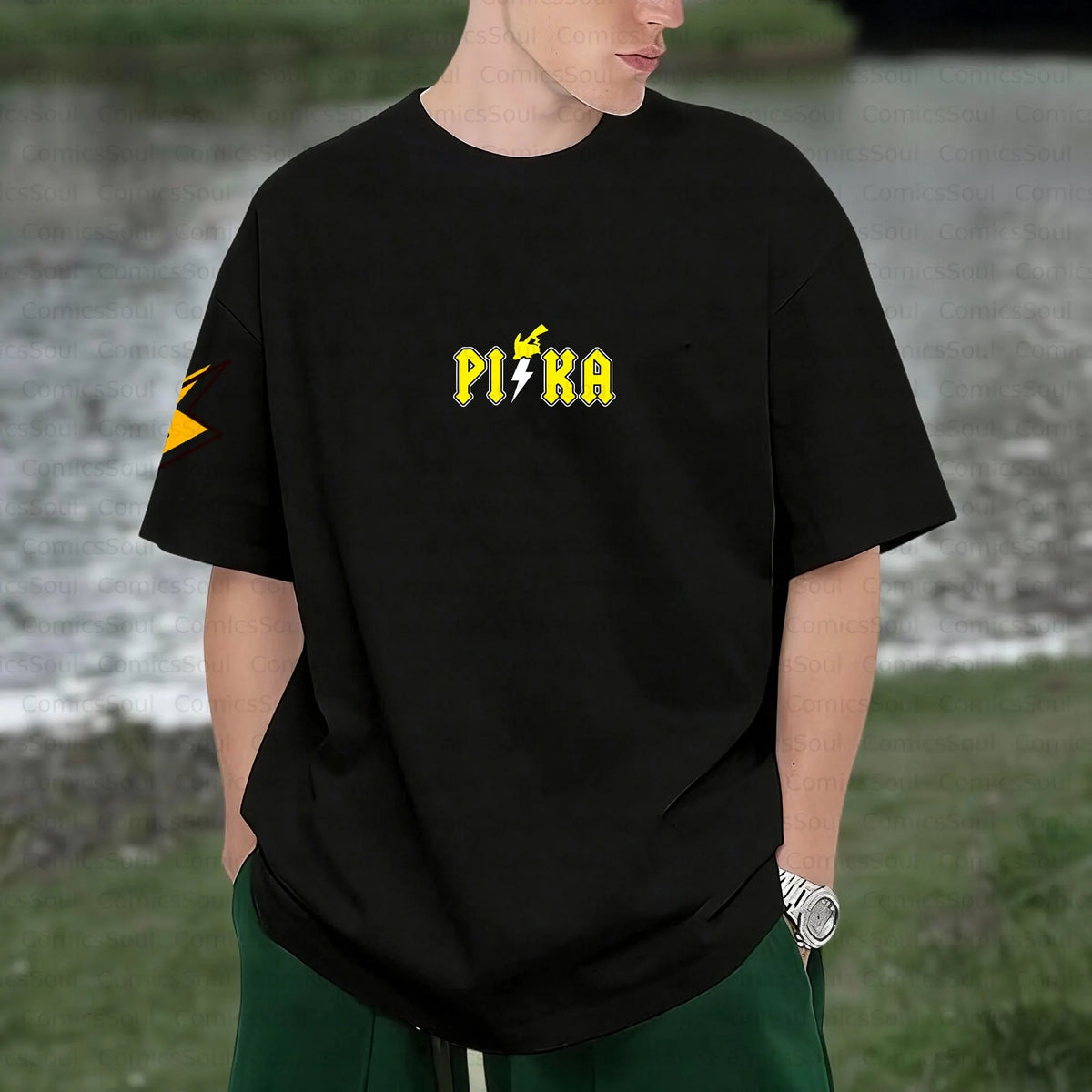 PKM-Unisex Anime Inspired Vintage T-Shirt