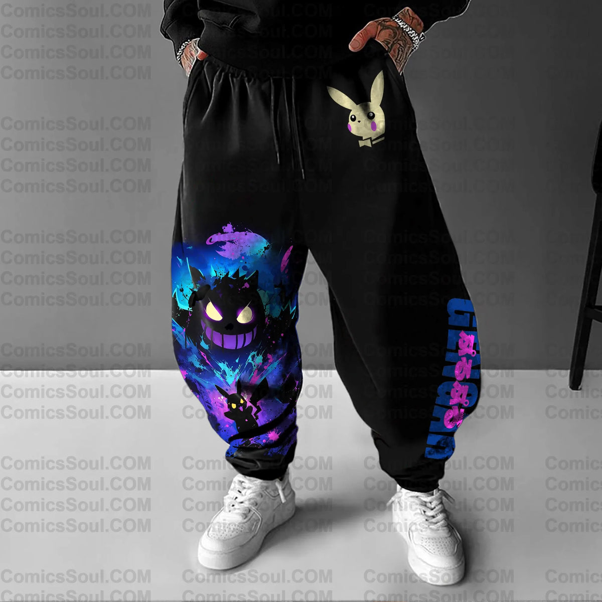 PKM-Unisex Anime Inspired Vintage Pants
