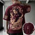 One Piece Unisex Anime-Style Retro Corduroy Oversized T-Shirt