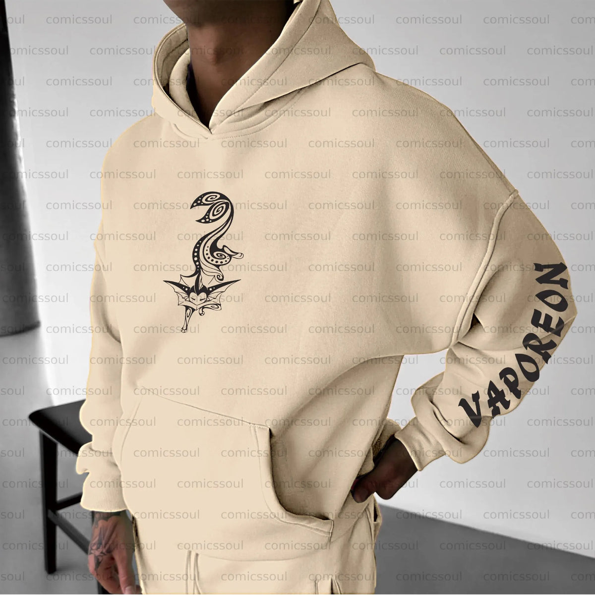 PKM-Unisex Anime Graphic Streetwear Vintage Plush Hoodie