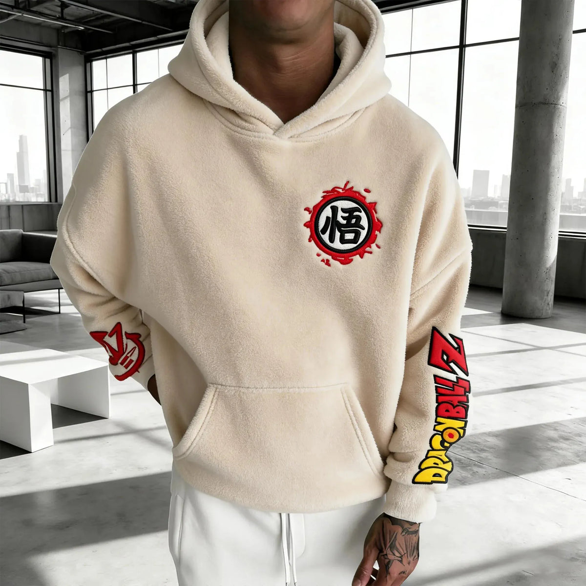 Dragon Ball Color Blocked Plush Hoodie