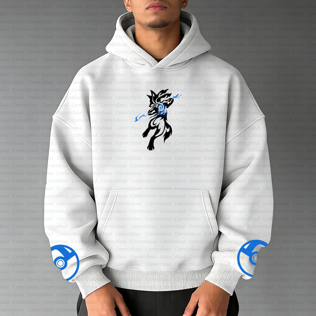 PKM-Unisex Anime Inspired Vintage Plush Hoodie