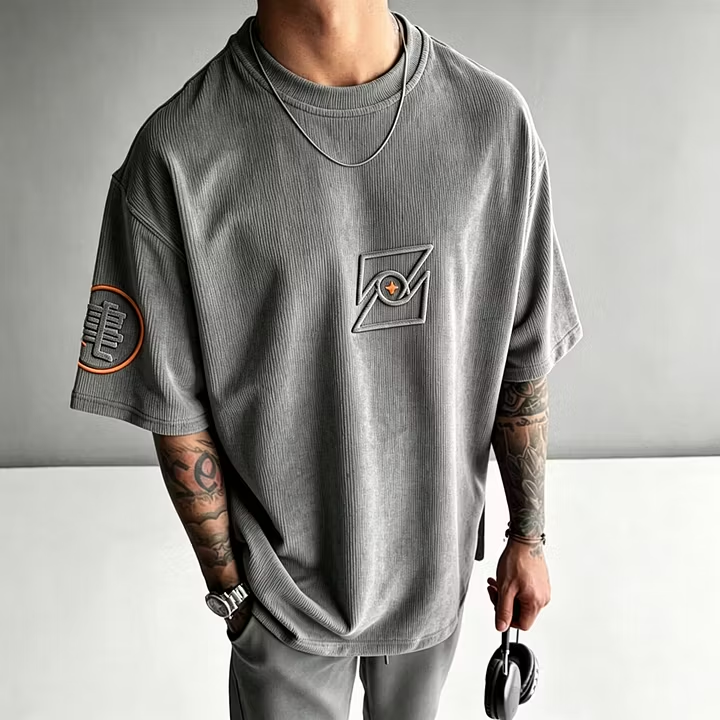 Dragon Ball Unisex Anime Inspired Vintage Corduroy T-Shirt