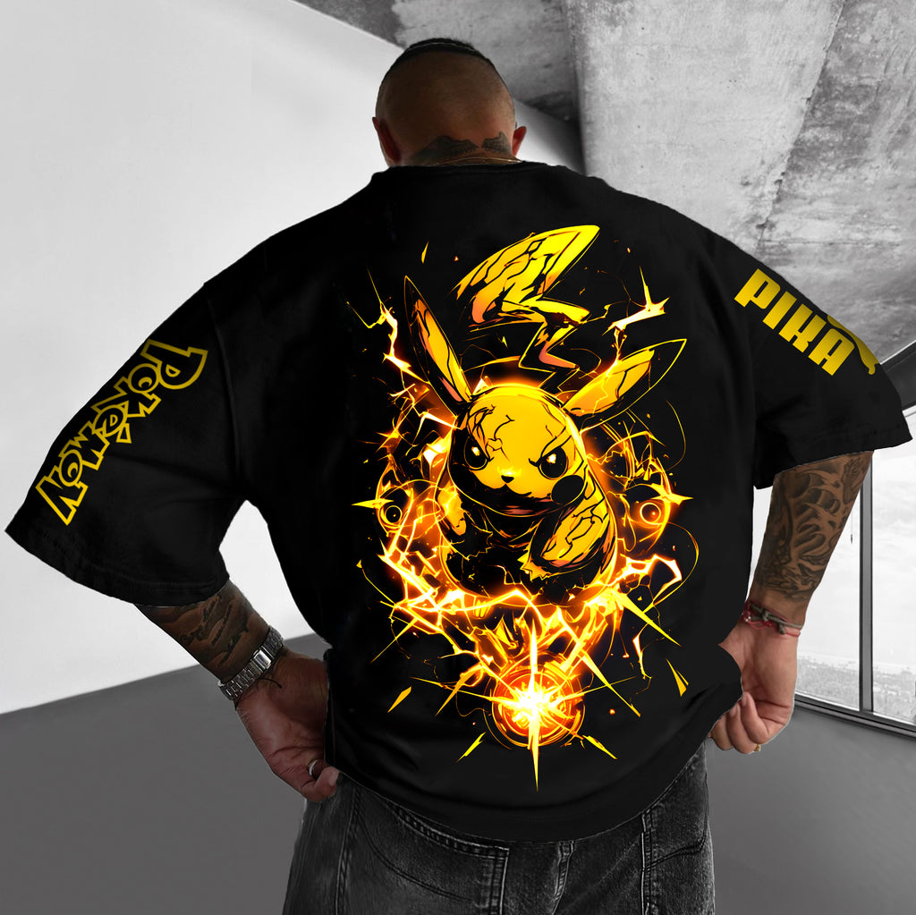 PKM-Unisex Anime Inspired Vintage T-Shirt