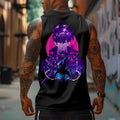 SL-Oversized Anime Print Gym Tank Top