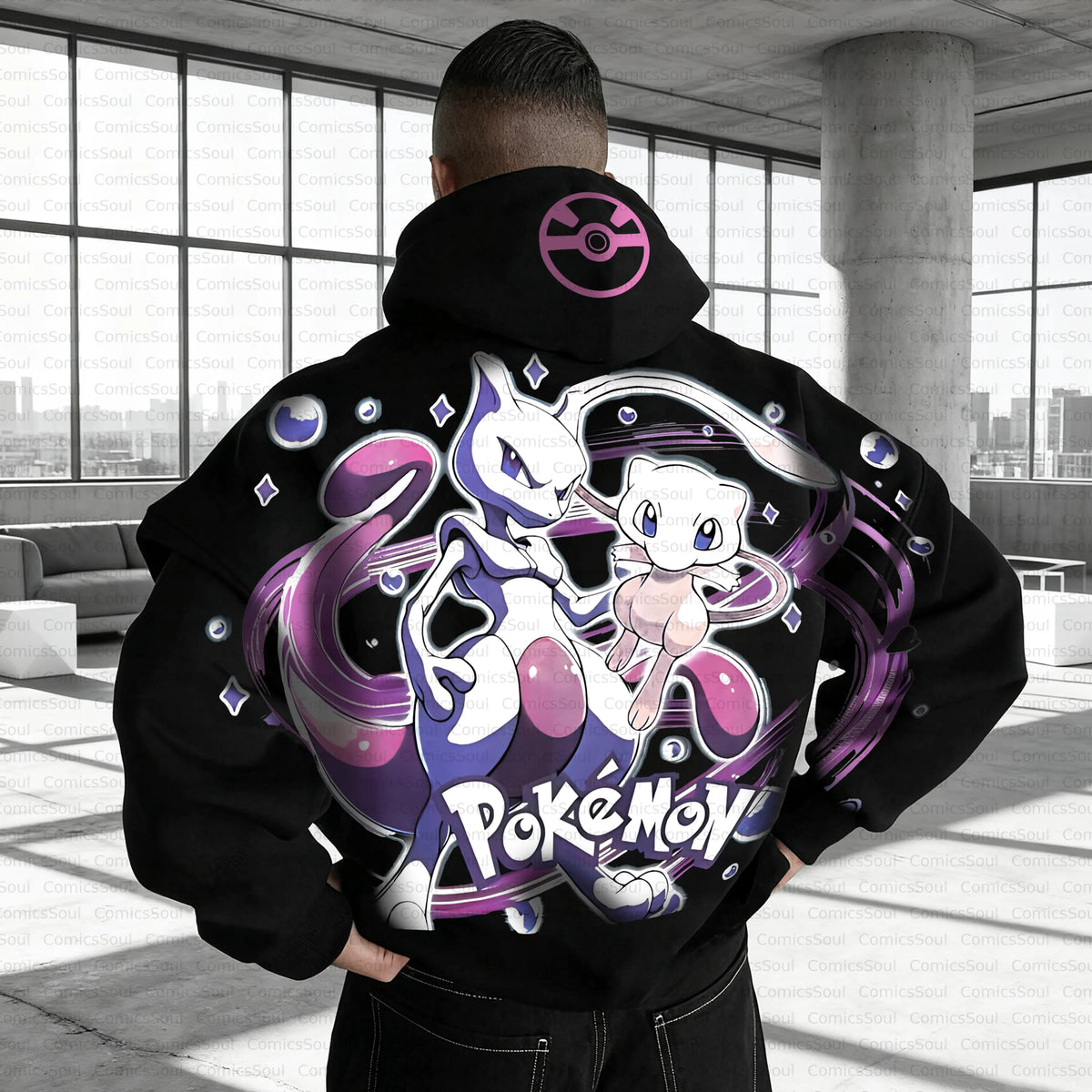 PKM-Unisex Anime Inspired Vintage Plush Hoodie