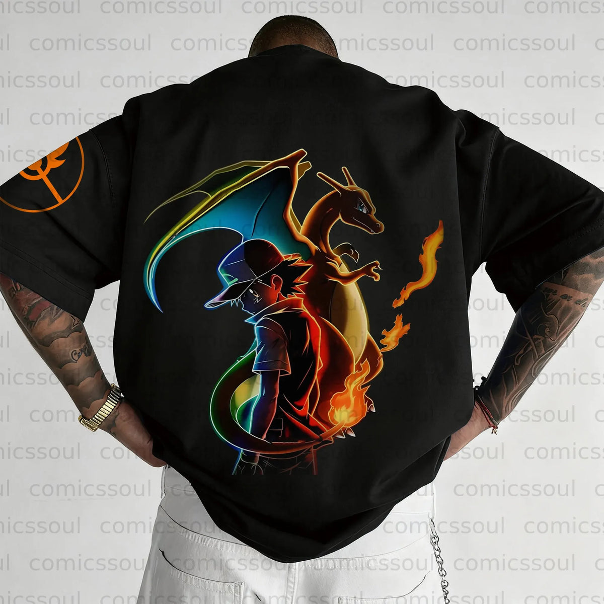 PKM-Unisex Anime Inspired Vintage T-Shirt