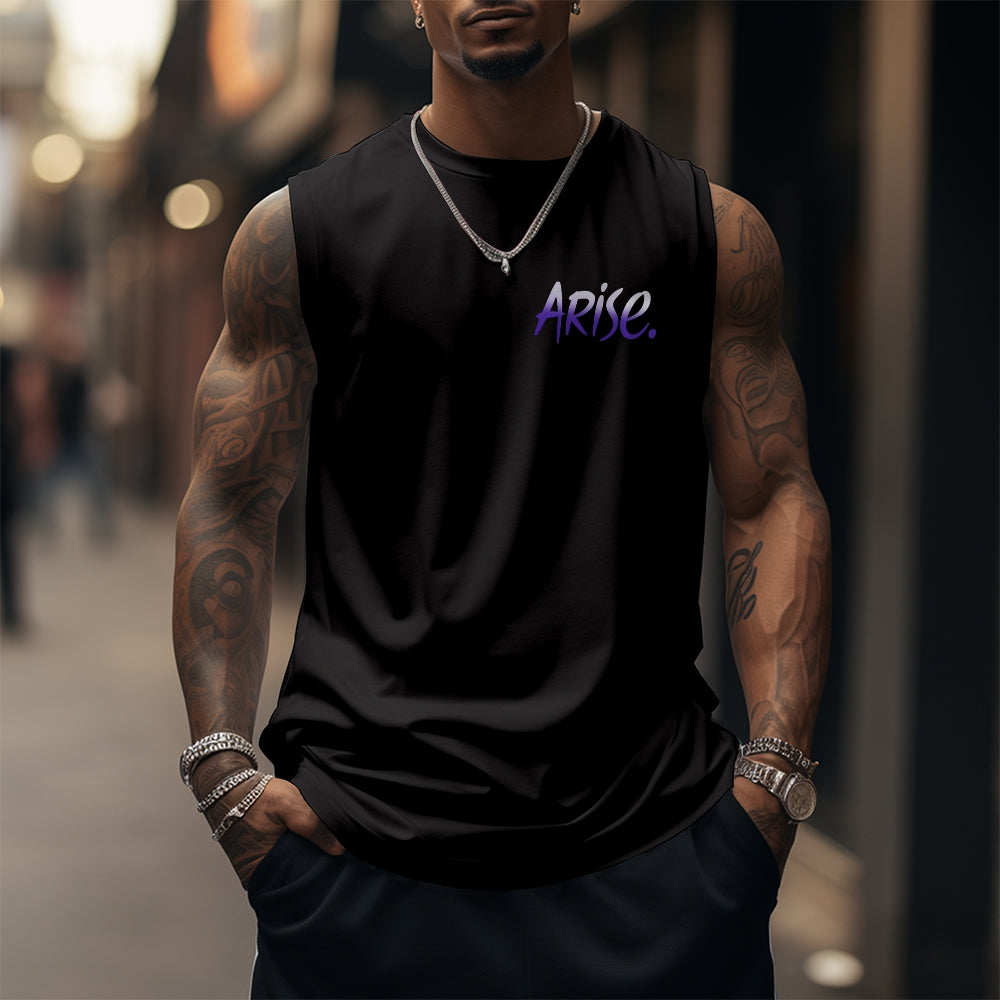 SL-Oversized Anime Print Gym Tank Top