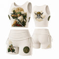 One Piece Women's Anime-Print Tank Top And Shorts Sports Set