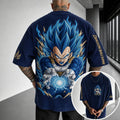 Dragon Ball Unisex Loose-Fit Rock Band Vertical Stripe T-Shirt