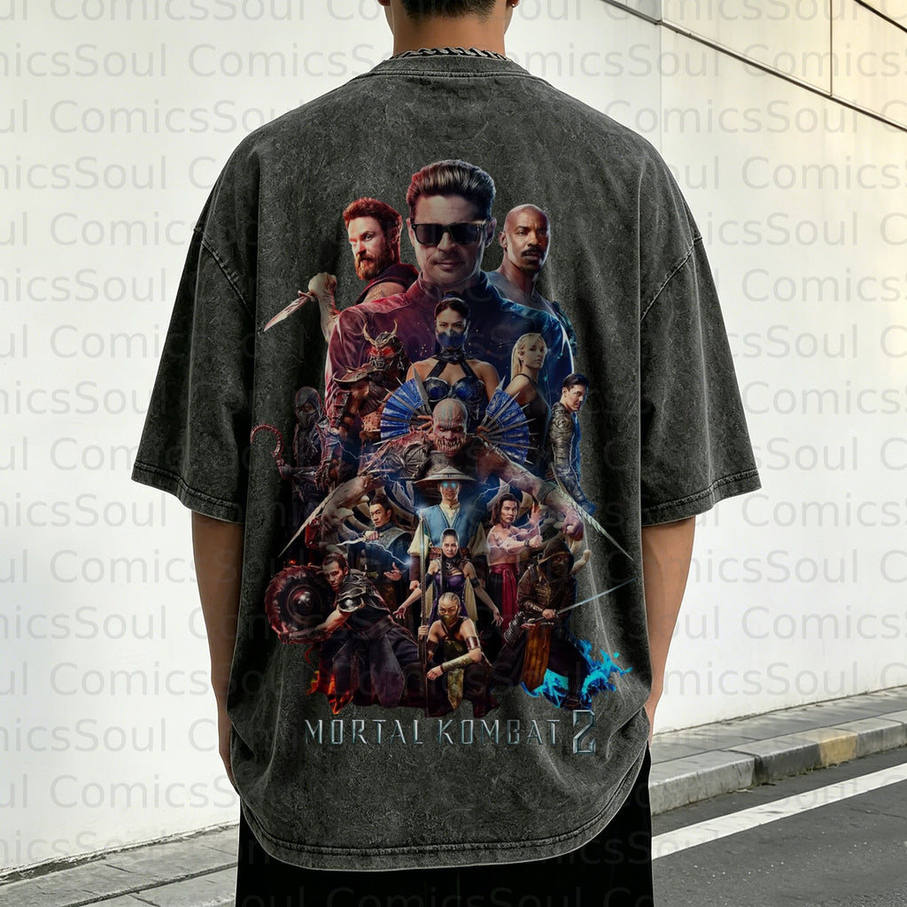MK-Unisex Anime Inspired Vintage Washed T-Shirt