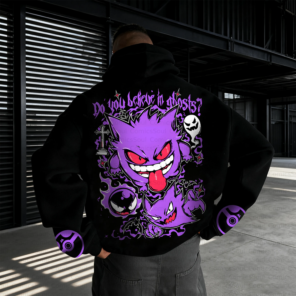 PKM-Unisex Anime Inspired Vintage Plush Hoodie