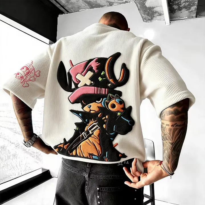 One Piece Unisex Anime Inspired Vintage Corduroy T-Shirt
