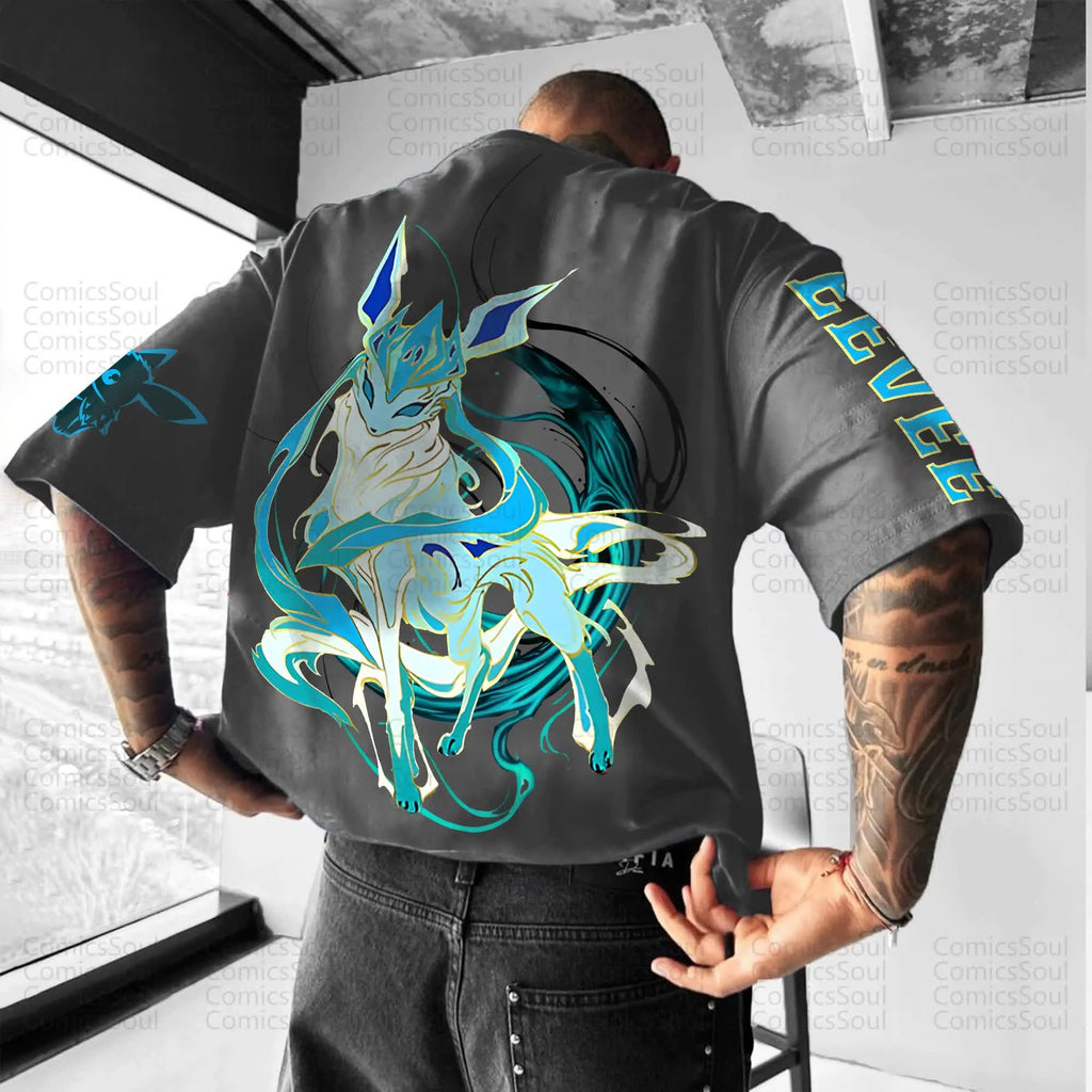 PKM-Unisex Anime Inspired Vintage T-Shirt