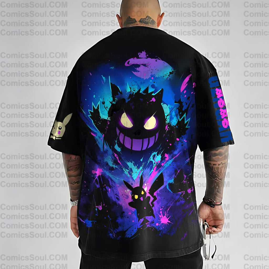 PKM-Unisex Anime Inspired Vintage T-Shirt