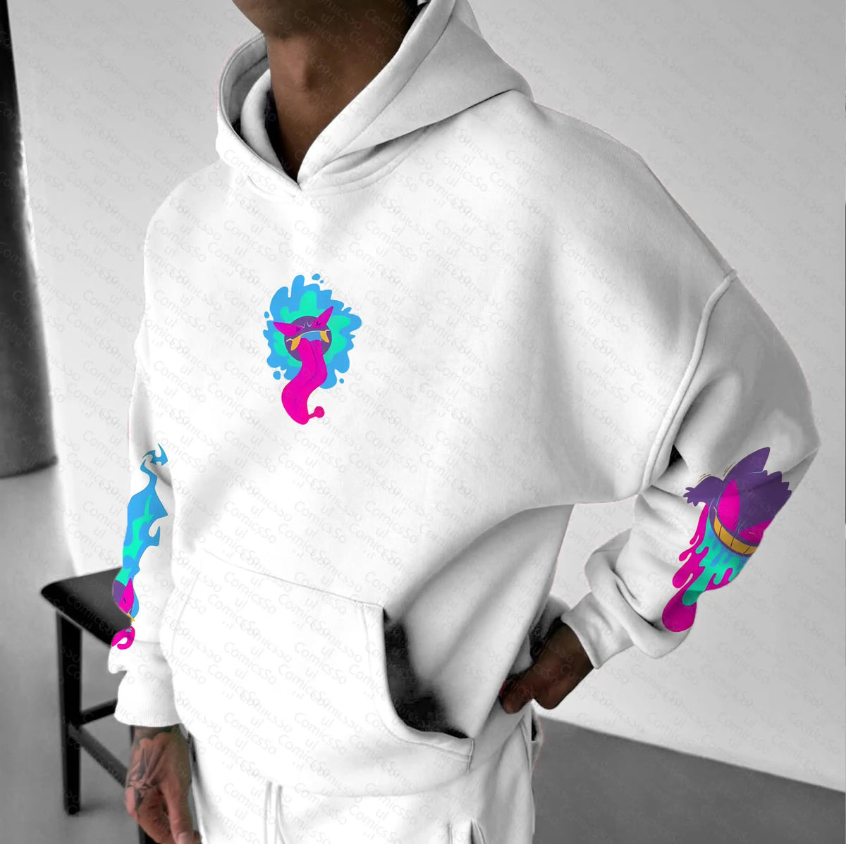 PKM-Unisex Anime Graphic Streetwear Vintage Hoodie