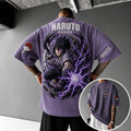 NINDO Unisex Anime-Style Retro Corduroy Oversized T-Shirt