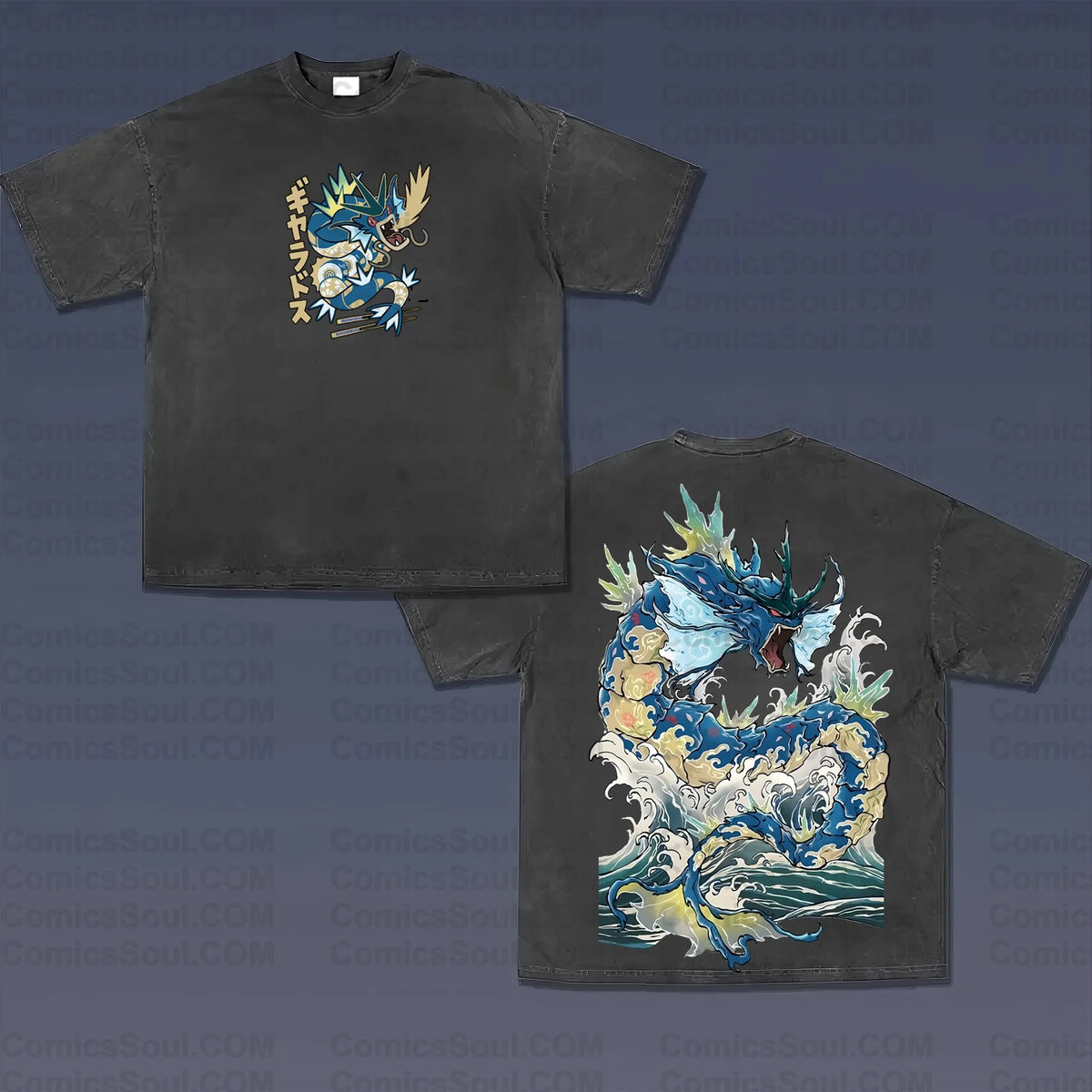 PKM-Vintage 3D Direct Inkjet Printed Washed Unisex T-Shirt