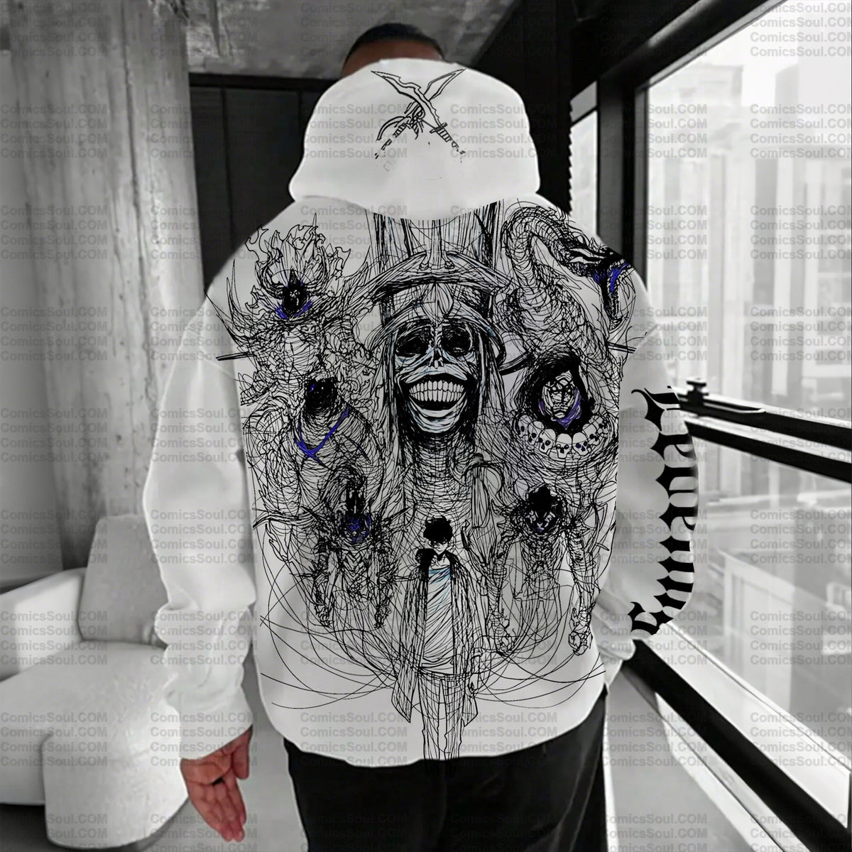 SL-Unisex Graphic Streetwear Vintage Plush Hoodie