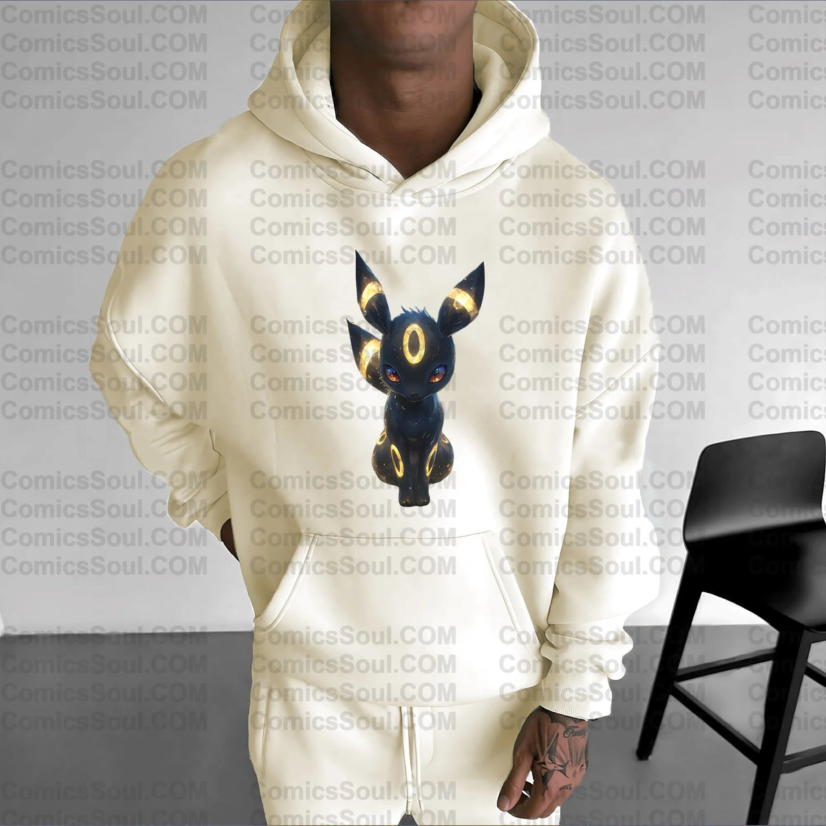 PKM-Plus Velvet Unisex Anime Graphic Streetwear Vintage Hoodie