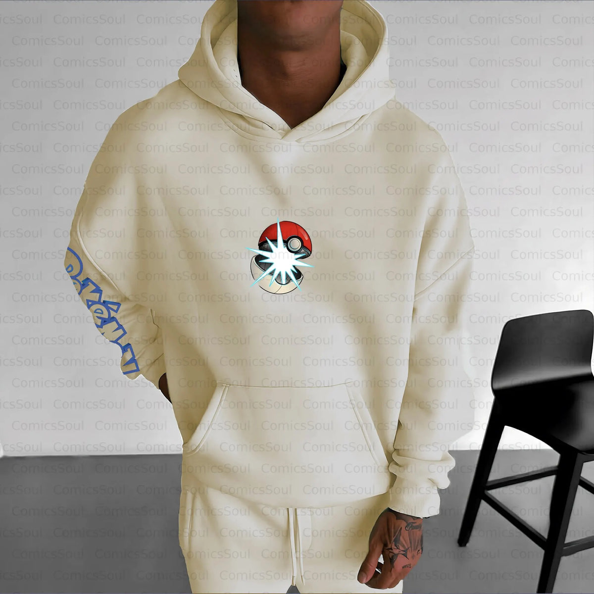 PKM-Unisex Anime Inspired Vintage Plush Hoodie