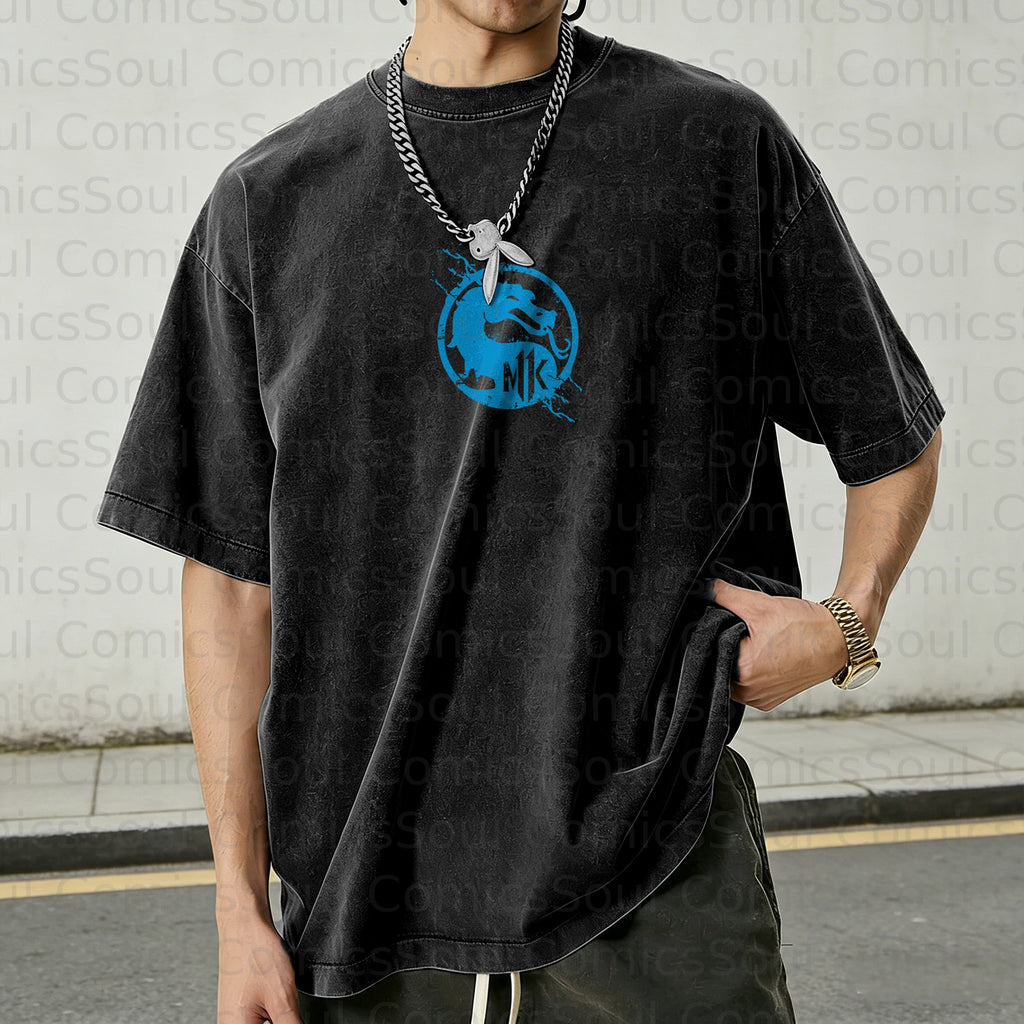 MK-Unisex Anime Inspired Vintage Washed T-Shirt