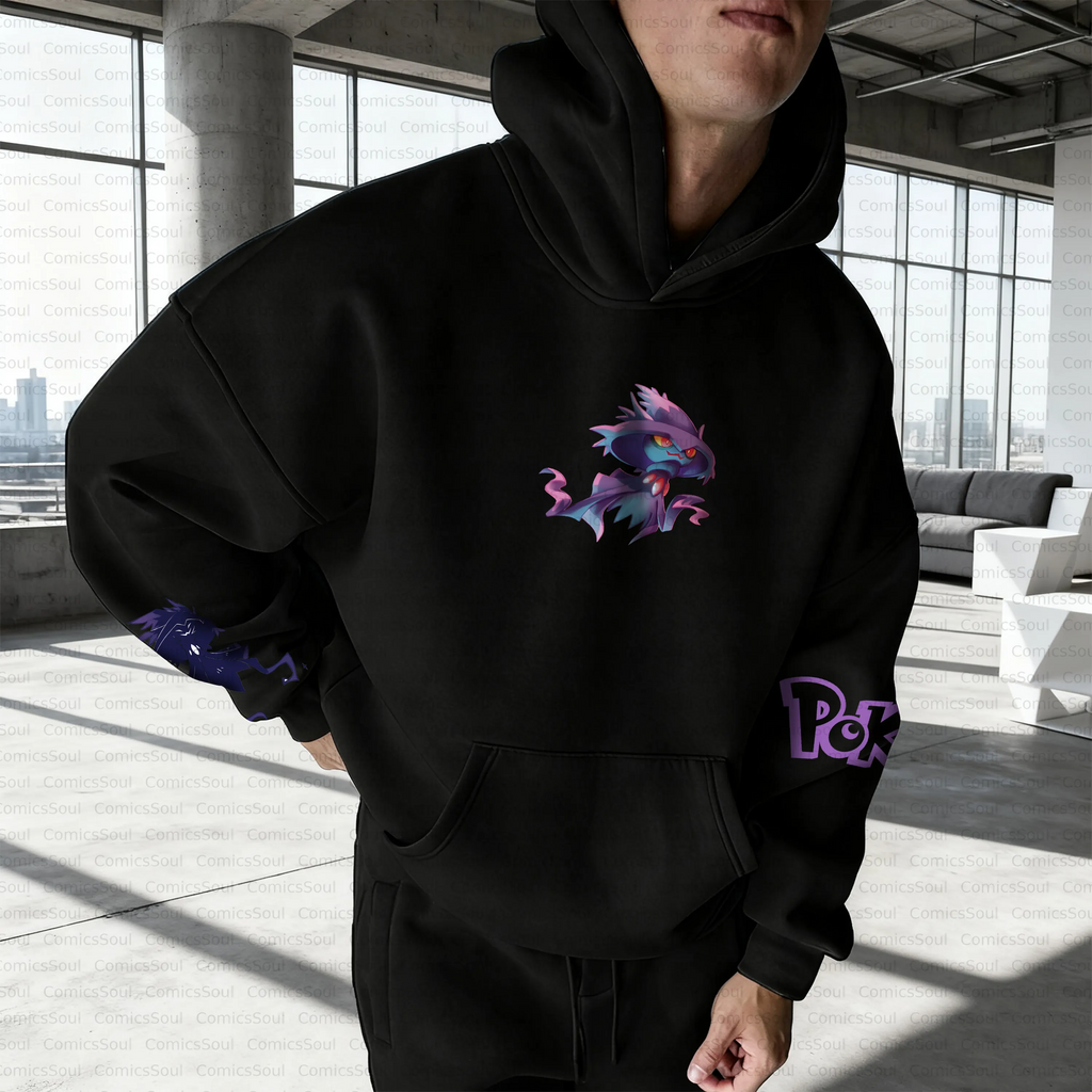 PKM-Unisex Anime Inspired Vintage Plush Hoodie