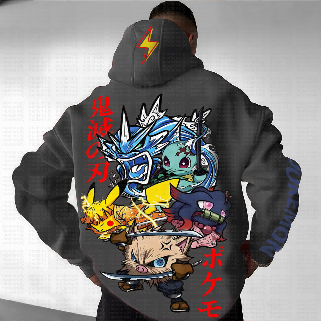 PKM-Unisex Anime Graphic Streetwear Vintage Hoodie