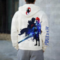 SL-Unisex Graphic Streetwear Vintage Zipper Cardigan Plush Hoodie