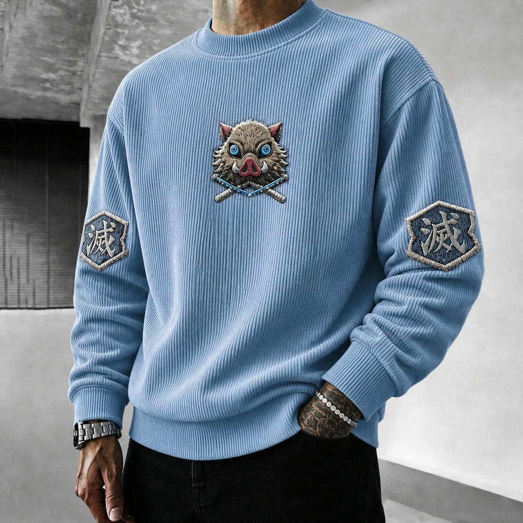 KNY Unisex Anime-print Crewneck Sweatshirt