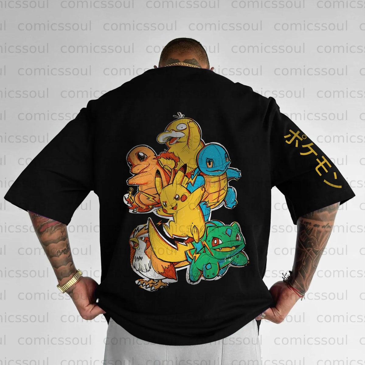 PKM-Unisex Anime Inspired Vintage T-Shirt