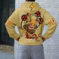 PKM-Unisex Graphic Streetwear Vintage Zipper Cardigan Plush Hoodie
