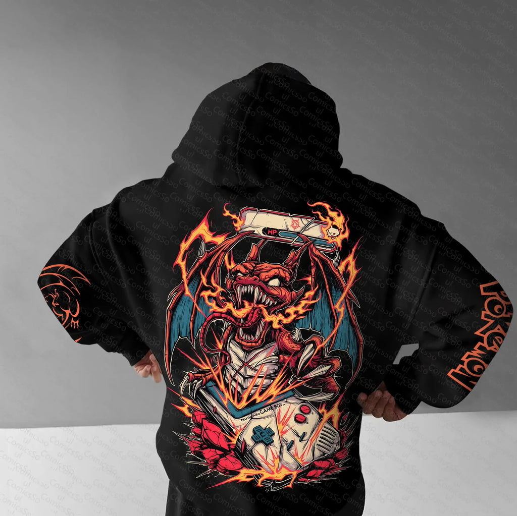 PKM-Unisex Anime Graphic Streetwear Vintage Hoodie