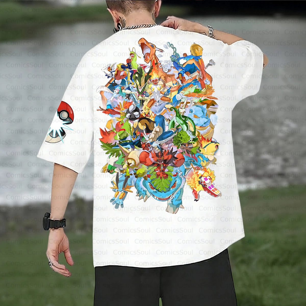 PKM-Unisex Anime Inspired Vintage T-Shirt